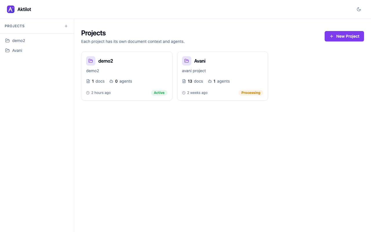 Chat interface answering a question with cited source chunks